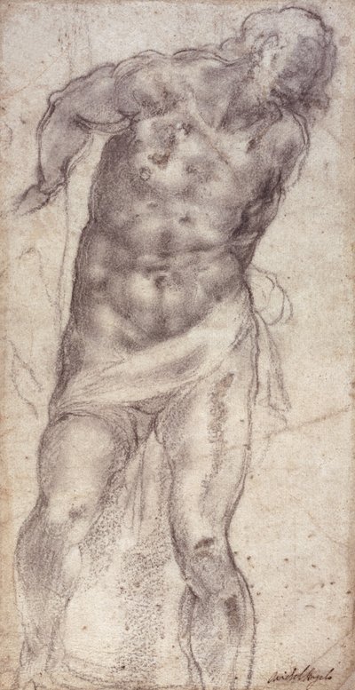 Figurenstudie door Michelangelo Buonarroti